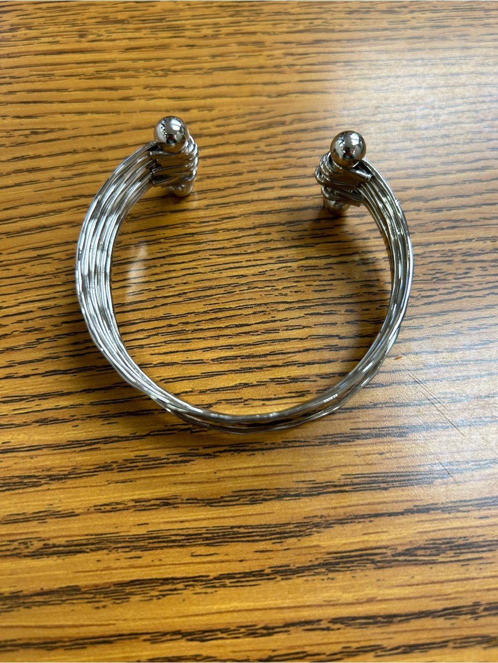 Multi-Strand Open Cuff Bracelet in Silver